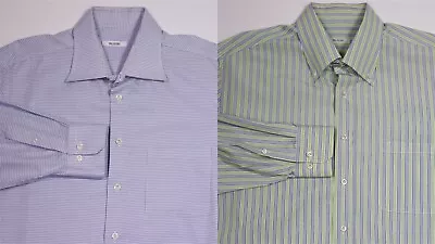 Pal Zileri Lot Of 2 Current Cotton Dress Shirts (46) 18.5-32/33 • $45