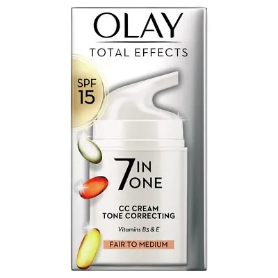 2 Olay Total Effects 7 In 1 Cc Cream Tone Correcting Spf  15 ( Fair To Medium ) • £18.99