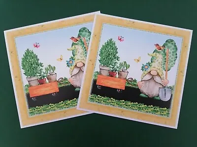 £1 • Buy Gardener Spring Flower Gnome Birthday Card Toppers Fathers Day Plant Bulbs Spade