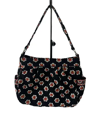 Vera Bradley Black Pirouette Magnetic Reversible Shoulder Bag Purse • $16.09