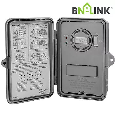 BN-LINK Pool Pump Timer Outdoor Digital Timer Box Heavy Duty 7-Day Programmable • $64.59