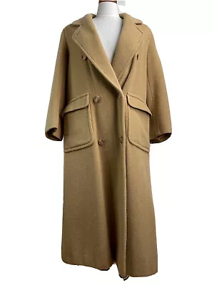 $189.95 • Buy Vtg Elegant Fashions Womens 100% Camel Hair Long Coat Double Breasted USA Sz 8