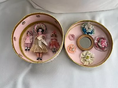 3 Antique Mignonettes In Box With Accessories • $560