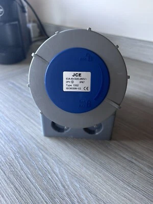 £40 • Buy Jce 63a 3 Pin Wall Mounted Socket & Mounting Box 240v Ip67 Weatherproof