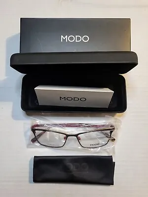 MODO Eyeglasses Frames Model 4222 Dark Burgundy Red Cat Eye 51-16-138   • $35