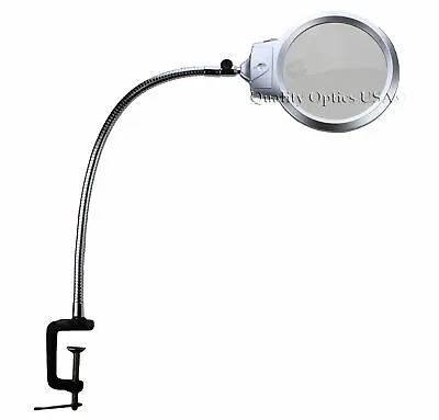 Illuminated Desk Mount Magnifying Glass Magnifier Led Light USA XL Metal Clamp • $24.99