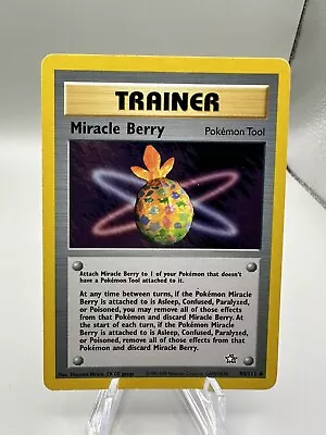 Miracle Berry 94/111 Neo Genesis Unlimited Pokémon Card LP/MP • $0.50