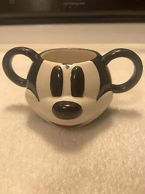 Disney Mickey Mouse Ceramic Coffee Cup Mug Double Ear Handles Zak NICE! • $15.99