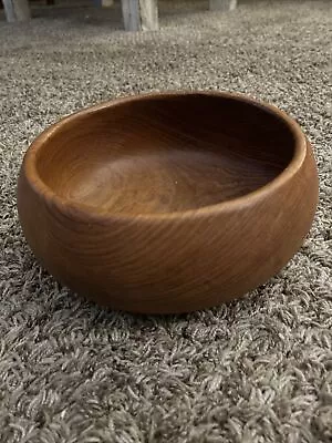 Genuine Teak Wood Salad Bowl Goodwood Thailand Hand Carved • $12