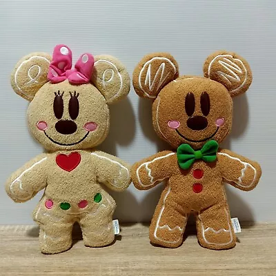 Tokyo Disney Gingerbread Mickey Minnie BIG 11  Plush Doll Set Toy Japan X'Mas • $77.99