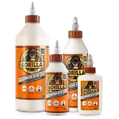 £7.58 • Buy Gorilla Wood Glue Water Resistant PVA Strong Fast Bond Non Foaming Adhesive NEW