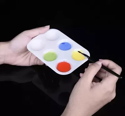 £3.50 • Buy Paint Palette Plastic Palette Art Paint Pallet 6 Wells For Watercolor Paint