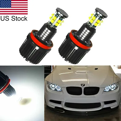 2x H8 6000K White LED Angel Eyes Halo Ring Marker Light Bulbs For BMW E90 E91 • $51.99