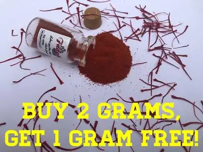 Saffron Powder Spice Fadak Saffron Buy 2 Grams Get 1 Grams Free • £9.98