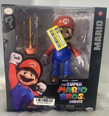 The Super Mario Bros Movie 5  Mario Figure Jakks Nintendo New In Box • $15.99