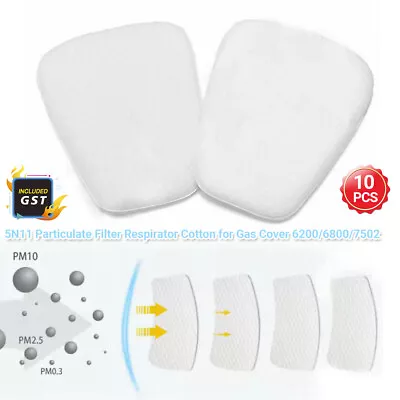 10~100pcs 6200/6800/7502 5N11 Particulate Filter Respirator Cotton For Gas Cover • $9.28