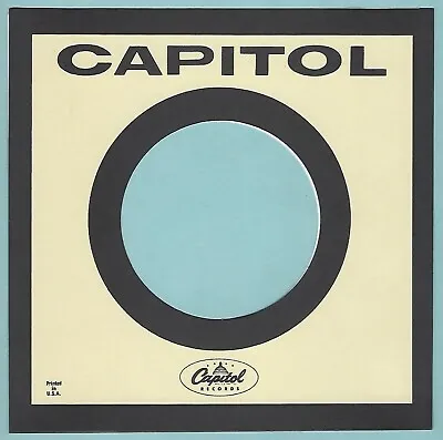 CAPITOL (black Cream Circle) REPRODUCTION RECORD COMPANY SLEEVES - (pack Of 10) • $6.15