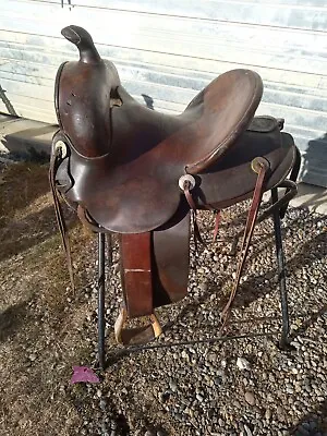 Vintage Cowboy Collectable Highback Western SaddleDenver Co. Horse Gear  Tack • $350