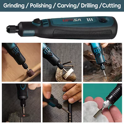DIY Tools Mini Electric Grinding Pen Rotary Drill Grinder Cordless USB Engraving • $26.40