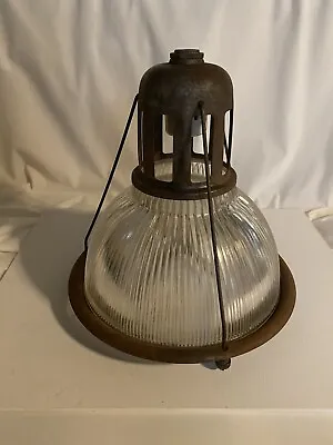Vintage Industrial Holophane Pendant Light • $195