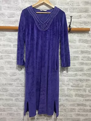 BHS Velvet Loungewear Nightdress  (marks)  M Chest 40 Waist 38  Length 46  D873 • $12.42