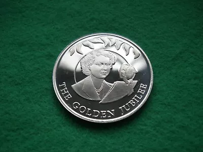 2002 Falkland Islands Proof-like 50 Pence The Golden Jubilee Elizabeth II • £3.99