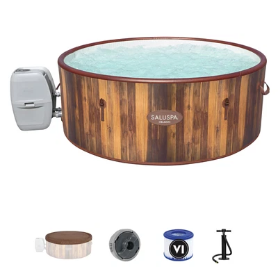$759.69 • Buy Bestway Helsinki SaluSpa 7 Person Inflatable Hot Tub Spa With 180 AirJets, Brown
