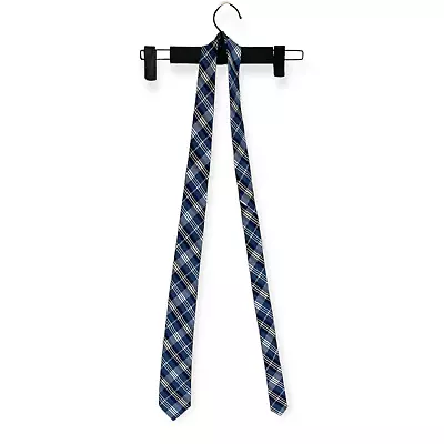NWT Ben Sherman Blue Plaid Linen Silk Blend Tie OS • $19.99
