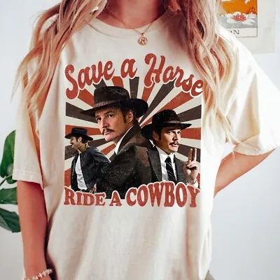 Pedro Pascal Shirt Western Save A Horse Shirt Cowboy Tee Daddy’s Girl Tshirt Gif • $24.99