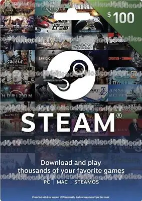 Steam Gift Card Pc Prepaid Giftcard Game Card Game Gift Card • $185.48