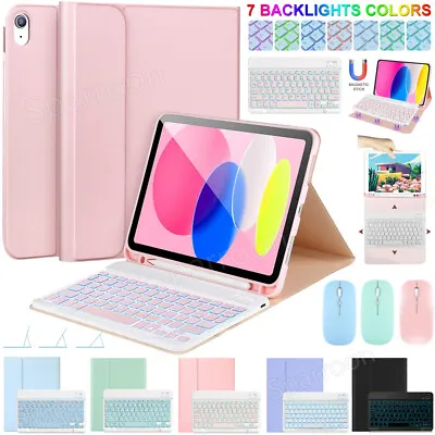 Backlit Keyboard Case Cover Mouse For IPad 10th/9th/8/7/6/5th Gen Air 2-5 Pro 11 • $27.99