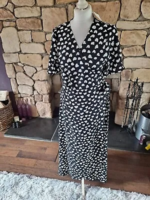 In The Style Ladbaby Mum Black Heart Wrap Multiway Dress 16 BNWT RRP £45 • £32