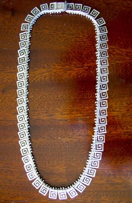 £19.99 • Buy VINTAGE 1930s ART DECO 925 SILVER GREEK KEY NECKLACE.