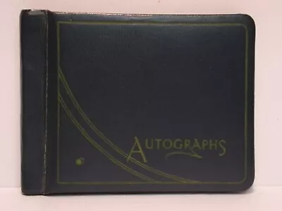 Vintage  1950's  Blue Leather Autograph Book Signed By Schoolmates • $14.99