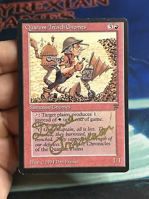 Dave Arneson Gold Auto / Signed Magic Card Mtg Quarum Trench Gnomes Legends PGEA • $20.50