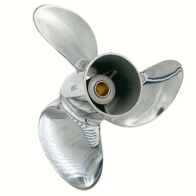 Boat Propeller 7.8x8 For Mercury/Tohatsu 5HP-6HP 3 Blades Stainless Steel Prop • $115