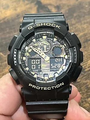 Casio G-Shock GA-100CF Black Resin Military Men's Wristwatch 55mm Collectible • $59.99