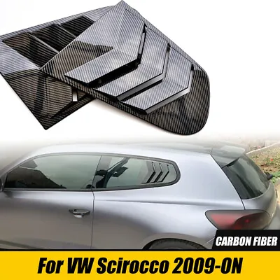 2x Carbon Look Window Quarter Louver Side Vent Scoop Cover For Vw Scirocco 2009+ • £55.91