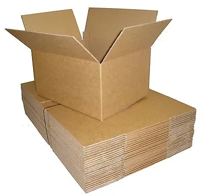 50 Postal Cardboard Boxes 13.5x9.5x5.5  - ROYAL MAIL SMALL PARCEL 350x250x160mm • £25.49