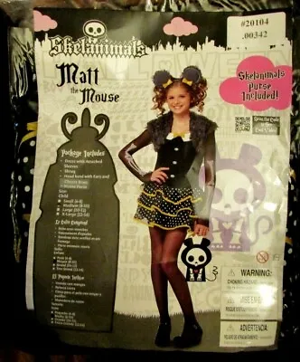 Skelanimals MATT The MOUSE Costume Child Halloween Cosplay Size Med.8-10 W/Purse • $35