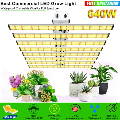 HighPAR 640W 320W PRO Samsung LED Grow Light Bar Full Spectrum Kit Indoor Plants • $549.79