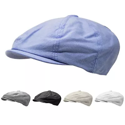 Applejack 8 Panel Newsboy Cotton Gatsby Hat Mens Ivy Cap Golf Summer Hat Cabbie • $14.99