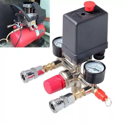 90-120PSI Air Compressor Pressure Control Switch Valve Manifold Regulator G_yy • $26.77