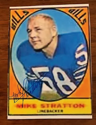 Mike Stratton Buffalo Bills Signed Autograph Auto Photo Card 3.5 X5  Football • $6.50