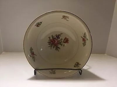 Homer Laughlin Household Institute Serving Bowl 9”x3” Vintage Priscilla Pattern • $9.95