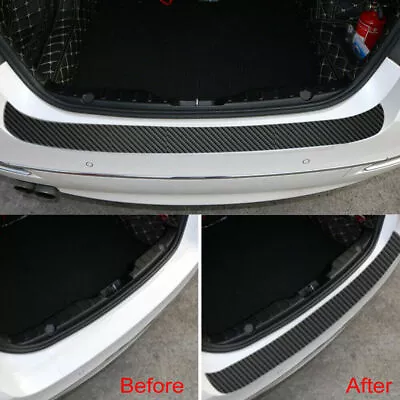 Carbon Fiber Car Rear Bumper Trunk Protector Corner Trim Sticker Accessories Car • $8.21