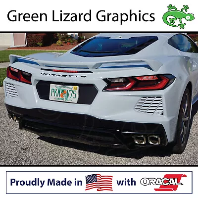 License Plate Filler Area Decal - Exact Fit - No Trimming - For Your Corvette C8 • $35