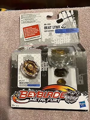 Beyblade Metal Fury Beat Lynx BB-109 AD145WD Hasbro 2012 Misb Rare • $49.99