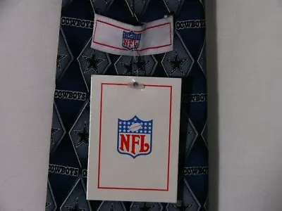 Nfl Official Cowboys Designer Men's Neck Tie Blue Silverdiamonds And Black Stars • $19.95
