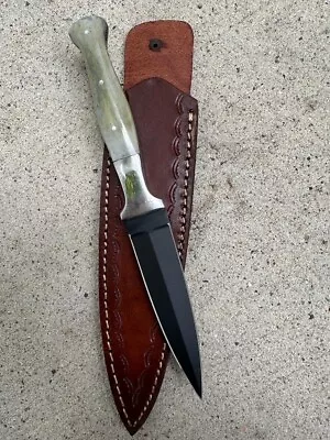 Vintage Handmade High Carbon Double Edged Dagger Boot Knife Collectible THROWING • $28.45